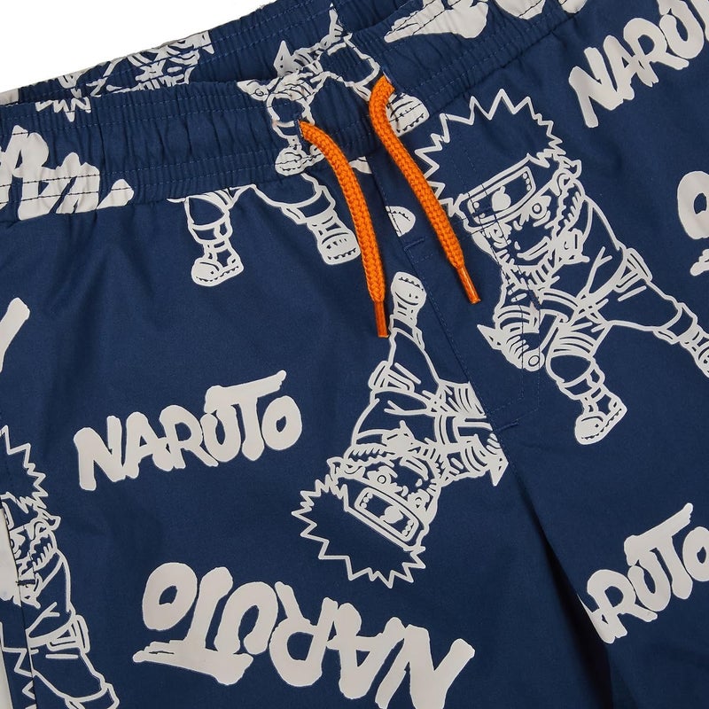 Bio World Naruto Color-Changing Line Art Boy's Navy Boardshorts - Image 4